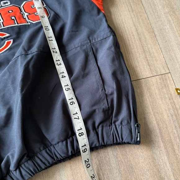 Vtg 90s Y2K NFL Chicago Bears windbreaker pullover jacket navy orange size small - Picture 4 of 5